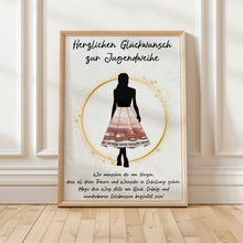 Laden Sie das Bild in den Galerie-Viewer, Geldgeschenk zur Jugendweihe Geschenkidee Mädchen Jugendweihe Spruch Geldgeschenk Jugendweihe Karte Deko