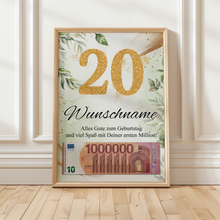 Laden Sie das Bild in den Galerie-Viewer, Personalisiertes Geschenk zum 20. Geburtstag Männer Frauen Geburtstagsgeschenk Geschenk