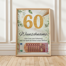 Laden Sie das Bild in den Galerie-Viewer, Personalisiertes Geschenk zum 60. Geburtstag Männer Frauen Geburtstagsgeschenk Geschenk