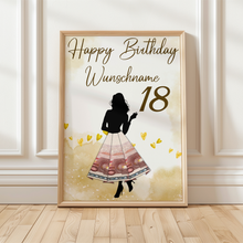 Laden Sie das Bild in den Galerie-Viewer, Geldgeschenk zum 18. Geburtstag Personalisiert Frauen Geburtstagsgeschenk Freundin Geld Geschenkidee