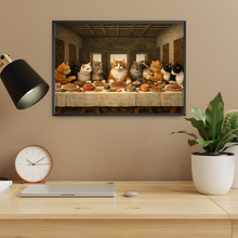 Laden Sie das Bild in den Galerie-Viewer, Katzen Abendmahl Poster – Lustige Kunst Parodie mit Katzen, Geschenkidee