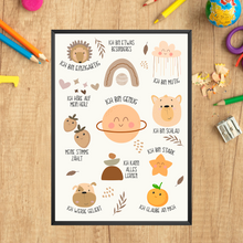Laden Sie das Bild in den Galerie-Viewer, Affirmationsposter Geschenk zum Schulanfang positive Affirmation Einschulung