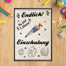 Laden Sie das Bild in den Galerie-Viewer, Einschulung Geldgeschenk Schulanfang Geschenk zum Schulstart Schultüte