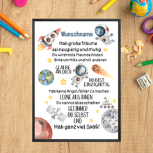Laden Sie das Bild in den Galerie-Viewer, Affirmationsposter Personalisiertes Geschenk zum Schulanfang