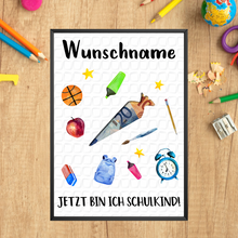 Laden Sie das Bild in den Galerie-Viewer, Personalisiertes Geschenk zur Einschulung Geldgeschenk Schulanfang Schultüte