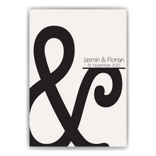 Laden Sie das Bild in den Galerie-Viewer, Personalisiertes Poster für Paare Namen Datum Jahrestag Valentinstag Geschenk zur Hochzeit Hochzeitsgeschenk