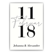 Laden Sie das Bild in den Galerie-Viewer, Jahrestag Poster Personalisiert Datum Namen Partner Geschenk zur Hochzeit Paare Verlobte