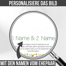 Laden Sie das Bild in den Galerie-Viewer, 20. Hochzeitstag personalisiertes Geschenk Urkunde zur Porzellanhochzeit Deko