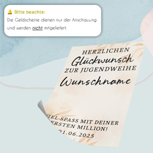 Laden Sie das Bild in den Galerie-Viewer, Jugendweihe Geldgeschenk Personalisiert Geschenkidee Jugendweihe Geschenk