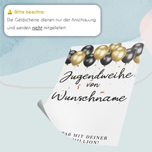 Laden Sie das Bild in den Galerie-Viewer, Personalisiertes Geldgeschenk zur Jugendweihe Geschenkidee