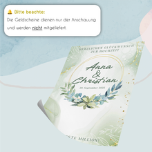 Laden Sie das Bild in den Galerie-Viewer, Hochzeitsgeschenk Personalisiert Geldgeschenk Brautpaar Hochzeit Geld verschenken