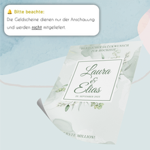 Laden Sie das Bild in den Galerie-Viewer, Personalisiertes Hochzeitsgeschenk Geldgeschenk Brautpaar Hochzeit Geld verschenken