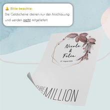 Laden Sie das Bild in den Galerie-Viewer, Personalisiertes Hochzeitsgeschenk Geldgeschenk Brautpaar Hochzeit Geld