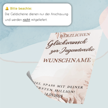 Laden Sie das Bild in den Galerie-Viewer, Jugendweihe Geldgeschenk Personalisiert Geschenkidee Jugendweihe
