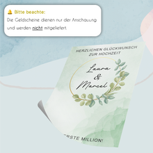 Laden Sie das Bild in den Galerie-Viewer, Hochzeitsgeschenk Personalisiert Geldgeschenk Brautpaar Hochzeit Geld