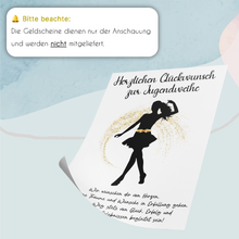 Laden Sie das Bild in den Galerie-Viewer, Geldgeschenk Jugendweihe Geschenk Mädchen Geldgeschenk Jugendweihe Karte Deko