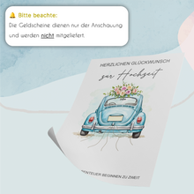 Laden Sie das Bild in den Galerie-Viewer, Geldgeschenk Hochzeit | Hochzeitsgeschenk für Brautpaar Geld kreativ verschenken