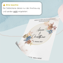 Laden Sie das Bild in den Galerie-Viewer, Personalisiertes Geldgeschenk Hochzeitsgeschenk Brautpaar Hochzeit Geld