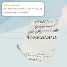 Laden Sie das Bild in den Galerie-Viewer, Jugendweihe Geldgeschenk Personalisiert Geschenkidee