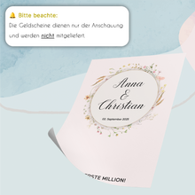 Laden Sie das Bild in den Galerie-Viewer, Personalisiertes Hochzeitsgeschenk Geldgeschenk Brautpaar Hochzeit