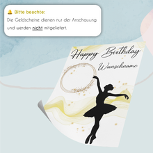 Laden Sie das Bild in den Galerie-Viewer, 55. Geburtstag Geldgeschenk Personalisiert Frauen Freundin Geschenk Ballerina personalisierbar Geburtstagskarte Ballett