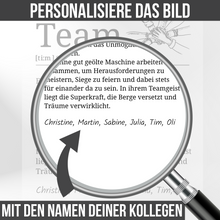 Laden Sie das Bild in den Galerie-Viewer, Team Definition personalisiertes Poster Mitarbeiter Geschenk Kollegen