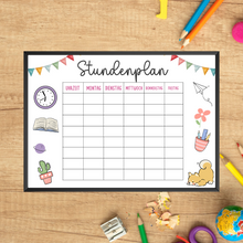 Laden Sie das Bild in den Galerie-Viewer, Stundenplan Grundschule Schulkind Einschulung Geschenk zum Schulanfang Schulkind