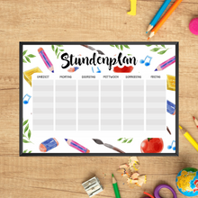Laden Sie das Bild in den Galerie-Viewer, Grundschule Stundenplan Schulkind Einschulung Geschenk zum Schulanfang Schulkind