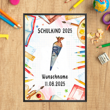 Laden Sie das Bild in den Galerie-Viewer, Personalisiertes Geldgeschenk Einschulung Geschenk Schulanfang Schultüte