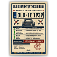 Laden Sie das Bild in den Galerie-Viewer, Oldie-Hauptuntersuchung 1939 als Poster ohne Bilderrahmen