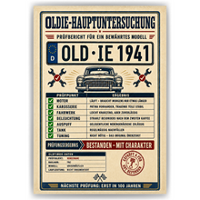 Laden Sie das Bild in den Galerie-Viewer, Oldie-Hauptuntersuchung 1941 als Poster ohne Bilderrahmen