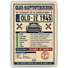 Laden Sie das Bild in den Galerie-Viewer, Oldie-Hauptuntersuchung 1945 als Poster ohne Bilderrahmen
