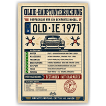 Laden Sie das Bild in den Galerie-Viewer, Oldie-Hauptuntersuchung 1971 als Poster ohne Bilderrahmen