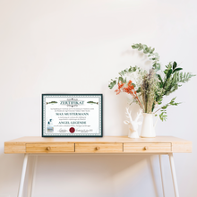 Laden Sie das Bild in den Galerie-Viewer, Lustiges Angler Geschenk personalisiert Geburtstag Poster Zertifikat Angler Geschenkidee