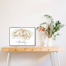 Laden Sie das Bild in den Galerie-Viewer, Familienposter personalisiert Familienmitglieder Geschenkidee Mama Papa Eltern Oma Opa personalisiertes Familienbild Geburtstag Taufe