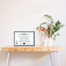 Laden Sie das Bild in den Galerie-Viewer, Lustiges Fahrradfahrer Geschenk personalisiert Geburtstag Radfahrer Poster Zertifikat Farhrrad Geschenkidee für Biker