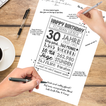 Laden Sie das Bild in den Galerie-Viewer, 10. Geburtstag Personalisierte Geburtstagskarte Gästebuch Jahrgang 2016 Poster Kinder Geburtstagsgeschenk 10 Jahre Dekoration
