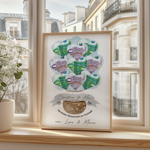 Laden Sie das Bild in den Galerie-Viewer, Personalisiertes Geldgeschenk zur Hochzeit Heißluftballon Hochzeitsgeschenk personalisierbar