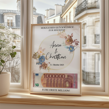 Laden Sie das Bild in den Galerie-Viewer, Personalisiertes Geldgeschenk Hochzeitsgeschenk Brautpaar Hochzeit Geld