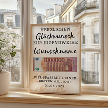 Laden Sie das Bild in den Galerie-Viewer, Jugendweihe Geldgeschenk Personalisiert Geschenkidee Jugendweihe Geschenk