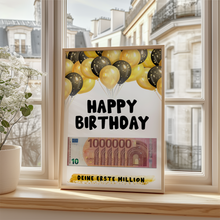 Laden Sie das Bild in den Galerie-Viewer, Geldgeschenk Geburtstag Männer Frauen Geschenkidee Geld - Deine erste Million