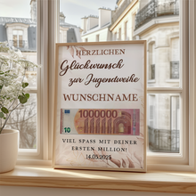 Laden Sie das Bild in den Galerie-Viewer, Jugendweihe Geldgeschenk Personalisiert Geschenkidee Jugendweihe