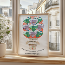 Laden Sie das Bild in den Galerie-Viewer, Personalisiertes Geldgeschenk Hochzeit Heißluftballon Hochzeitsgeschenk personalisierbar