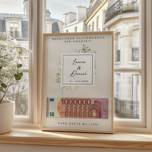 Laden Sie das Bild in den Galerie-Viewer, Personalisiertes Hochzeitsgeschenk Geldgeschenk Brautpaar Hochzeit Geld