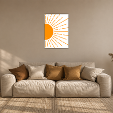 Laden Sie das Bild in den Galerie-Viewer, Sonnenstrahlen Poster Boho Wandbild Minimalistische Wandkunst Modern