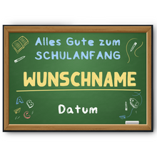 Laden Sie das Bild in den Galerie-Viewer, Personalisiertes Schulanfang Poster Geschenkidee Erster Schultag Schulkind Geschenk zur Einschulung