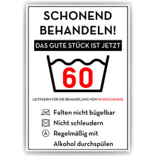 Laden Sie das Bild in den Galerie-Viewer, Personalisiertes Geschenk zum 60. Geburtstag Frau Mann Wäsche Lustige Geschenkidee 60 Jahre Geburtstagskarte Witzige Party Deko