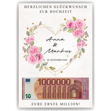 Laden Sie das Bild in den Galerie-Viewer, Hochzeitsgeschenk Personalisiert Geldgeschenk Brautpaar Hochzeit Geld verschenken Hochzeit