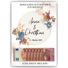 Laden Sie das Bild in den Galerie-Viewer, Personalisiertes Geldgeschenk Hochzeitsgeschenk Brautpaar Hochzeit Geld