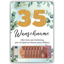 Laden Sie das Bild in den Galerie-Viewer, Personalisiertes Geldgeschenk zum 35. Geburtstag Männer Frauen Geburtstagsgeschenk Geld Geschenk personalisierbar